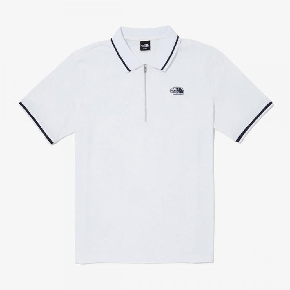 

The North Face Men S Ice Field Short Sleeve Zip Up Polo Nt7pq07b WHITE/095
