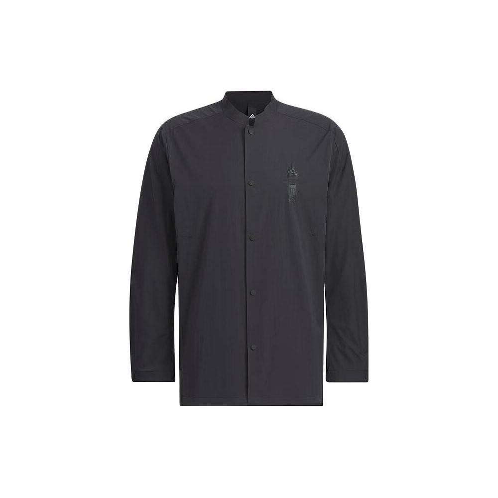 adidas Premium Woven Sport Long Sleeve Shirt Asia Sizing  Black  Men s IW1510 XL