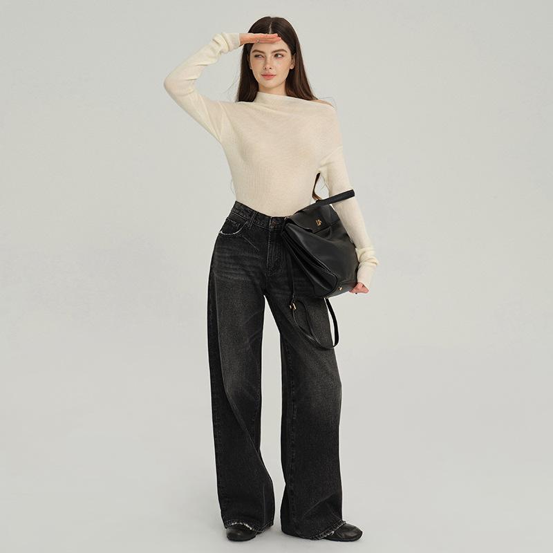 

MBB 2025 Осень Высококачественные Джинсы Скинни с Широкими Штанинами 28