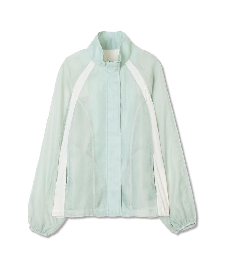 Michiko London Koshino Airy Sheer Windbreaker Mint