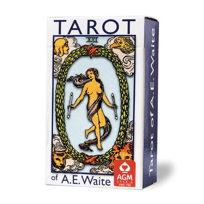 Tarot Arthur Edward Blue Tarot of 78 Pocket Tarot with Japanese Authentic I.I.J. Cards, Rider-Pocket, Edition, A.E. Waite, Cards, Size, Reading,