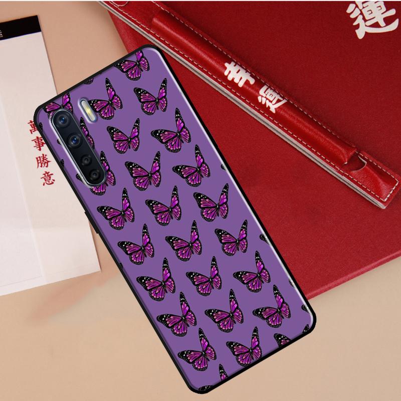 Luxury Butterfly Case For Oppo A60 A98 A58 A78 A18 A38 A80 A40 A77 A57 A17 A74 A54 A94 A96 A76 A16 A15 A5 Pro