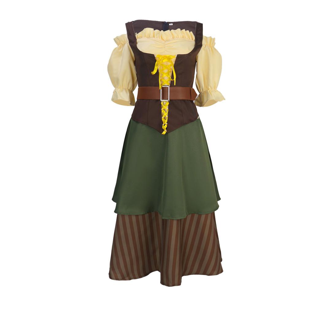European Fantasy Dirndl Dress Cosplay Costume For Stage Performances