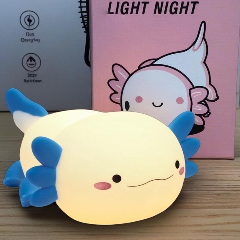 Axolotl Silicone Night Light - Creative Bedside Atmosphere Lamp & Gift Ornament