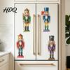 Decorative Wall Murals for Home Christmas Nutcracker Stickers Colorful Soldier PVC Decals Self-adhesive Removable Vintage Decorations Art