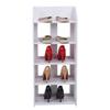 5 Półek Biały Ażurowy Stojak na Buty Półka Organizer do Przechowywania