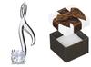 Silver Pendant Musical Note With Zirconia Small Rhodium-Plated Pendant Eighth Note 925