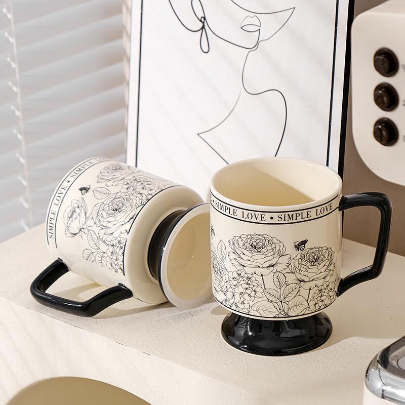 Elegant Red Rose Ceramic Mug