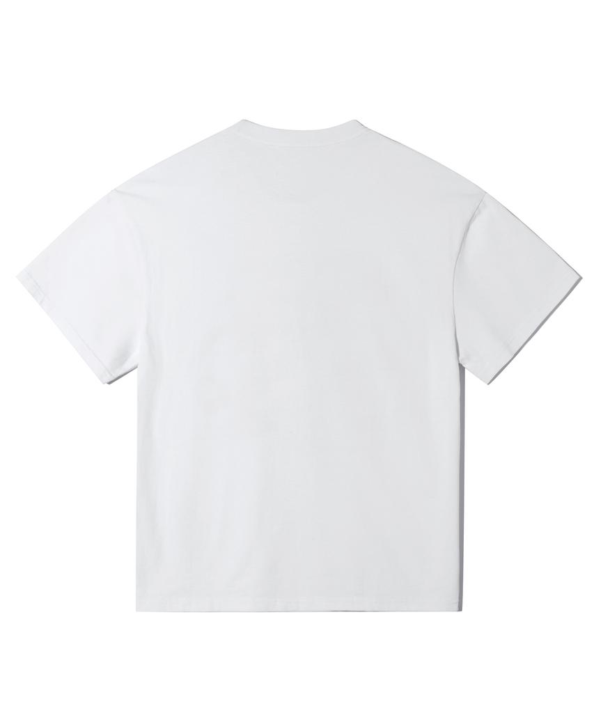 TRILLION Skateboard Pigment Graphic Short Sleeve T-Shirt (White)