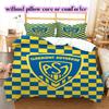 Leeds United Pattern Bedding,Quilt Set Quilt Cover Pillowcase Home Birthday Gift (1*duvet cover+2*pillowcase,without core)