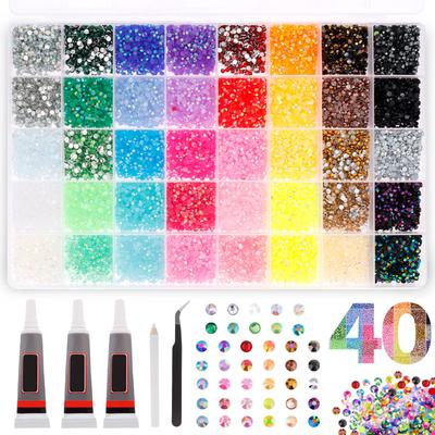 Resin Jelly Rhinestones Bedazzling Mixed-Color Flatback Gems Diamond Art Bedazzler for DIY Crafting Crafts Book Shoes Nail Art