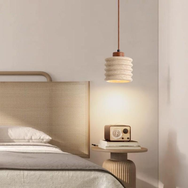 Nordic Yellow Travertine Terrazzo Chandelier Restaurant Milk Tea Shop Cafe Bar Cement LOFT Apartment Industrial Style