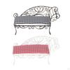 1/12 Dollhouse Couch Sofa Miniature Bench Scene Ornament Collectible Landscape Simulation