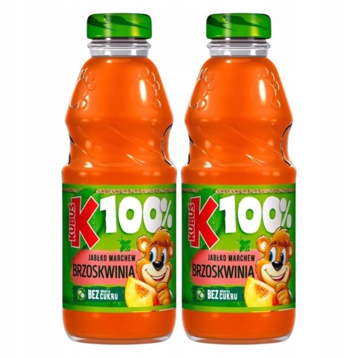 Kubuś 100% Succo mela carota pesca 300 ml x 2 pezzi