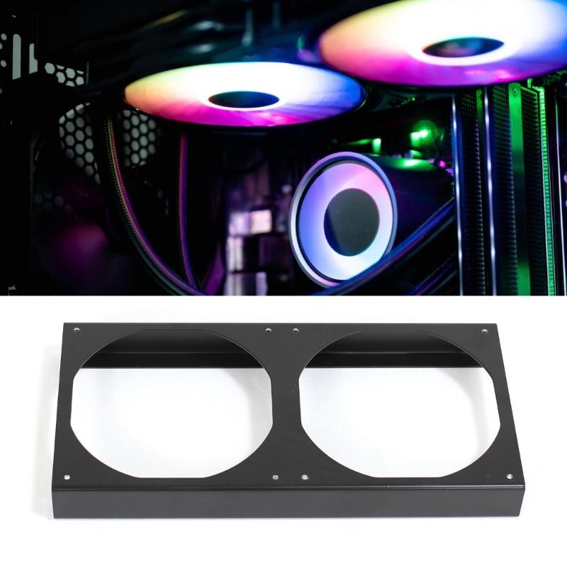 Metal PC Fan Risers Bracket 12cm Fan Support Optimized Airflows For Computer Case Cooling Systems