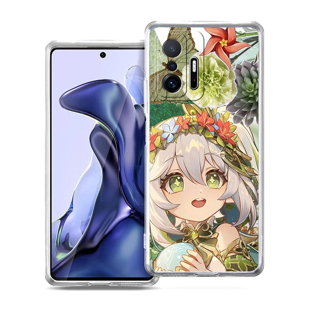 Phone Case For Xiaomi Mi Poco X7 X6 X5 NFC X3 Pro 17 15T 15 14T 14 13T 11 12 13 Lite Clear TPU Cover Genshin Impact Nahida