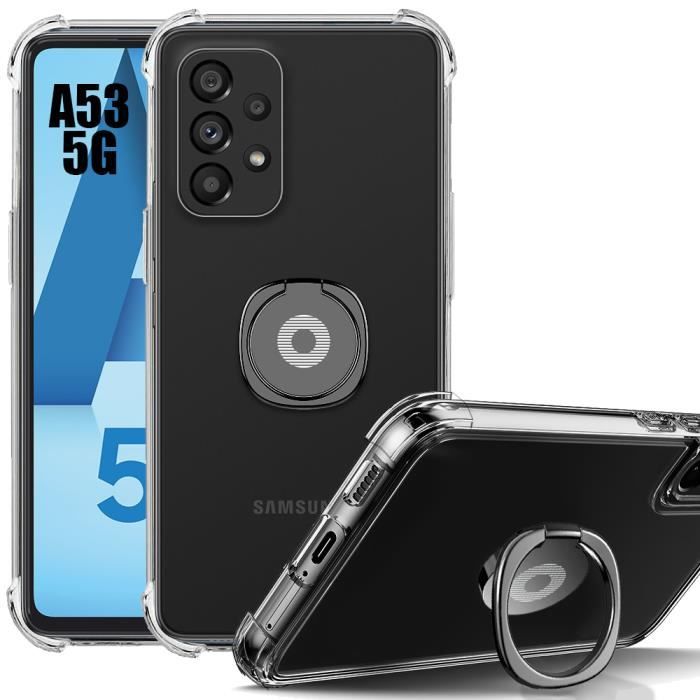 Case for Samsung Galaxy A53 5G - Shockproof - Ultra Slim - Transparent - Rotating Ring - Flexible