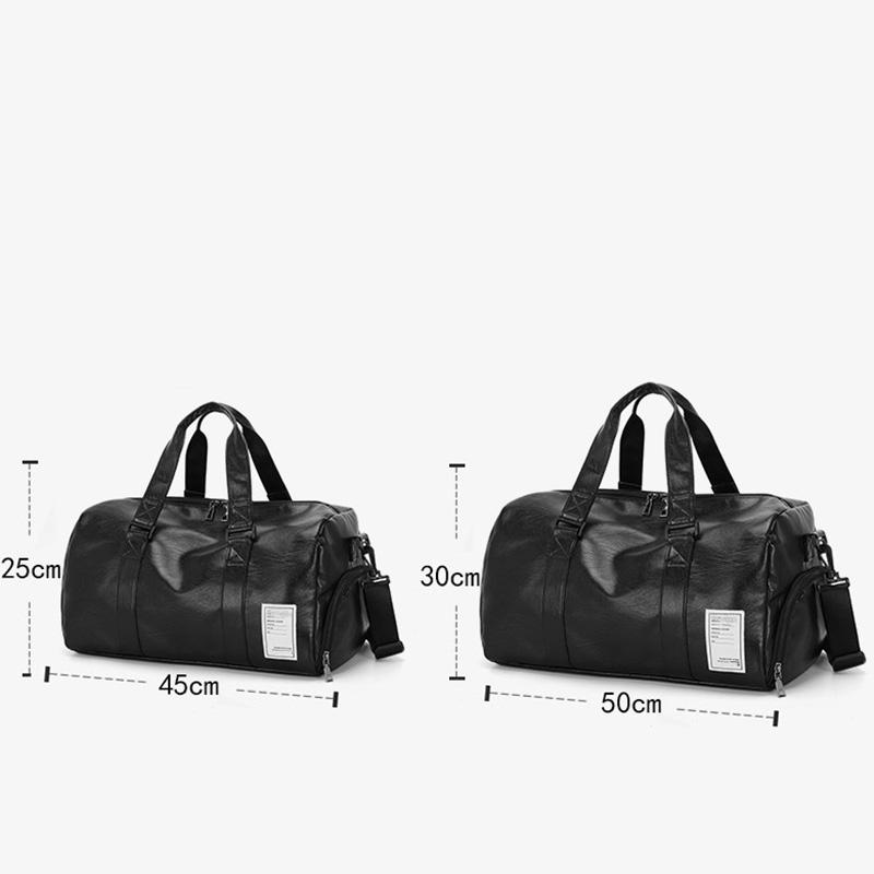 Gym Bag Leather Sports Bags Dry Wet Bags For Men Women Training for Shoes Fitness Yoga Travel Storage Luggage Shoulder Sports Bag