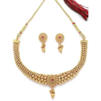 Klassisches Choker-Halsketten- und Ohrhänger-Schmuckset für Damen & Mädchen | Geeignet für alle festlichen Anlässe