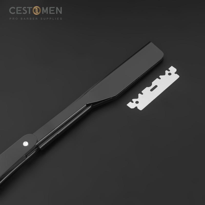 CESTOMEN Odolný držák žiletky s jedním břitem z nerezové oceli Držák břitů s přímým ostřím na břitu