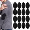 10 Pairs Iron Patches Flocking Adhesive Oval Sleeve Elbow Knee Cloth Repair DIY Decoration10 Pairs of Black