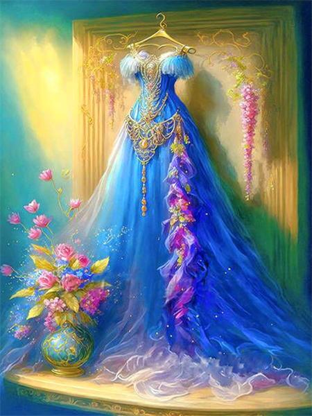 Spódnica z Haftem Diamentowym Ubrania Obrazek Dżetów Mozaika Księżniczka Pełny Kwadrat Okrągły Malowanie Kwiat Dziecko Prezent