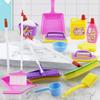 Role Playing Children Cleaning Kit Broom Brush Housekeeping Playset  Housework Supplies