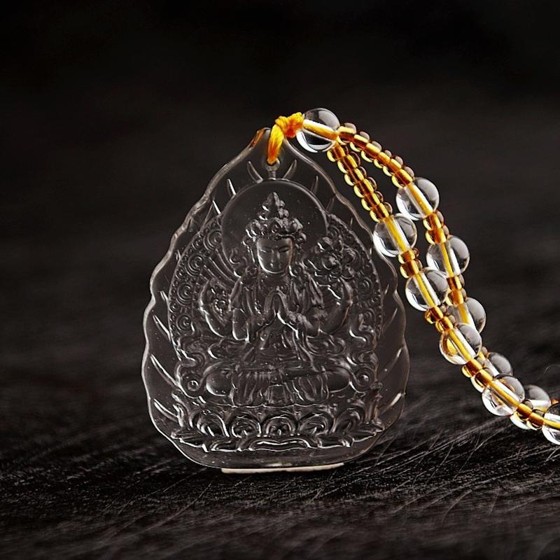 Zelená Tára Přívěsek Dlouhý Svetrový Náhrdelník Léčitel Buddha Amitábha Tibetský Buddhismus Náboženství Amulet Náhrdelníky Unisex