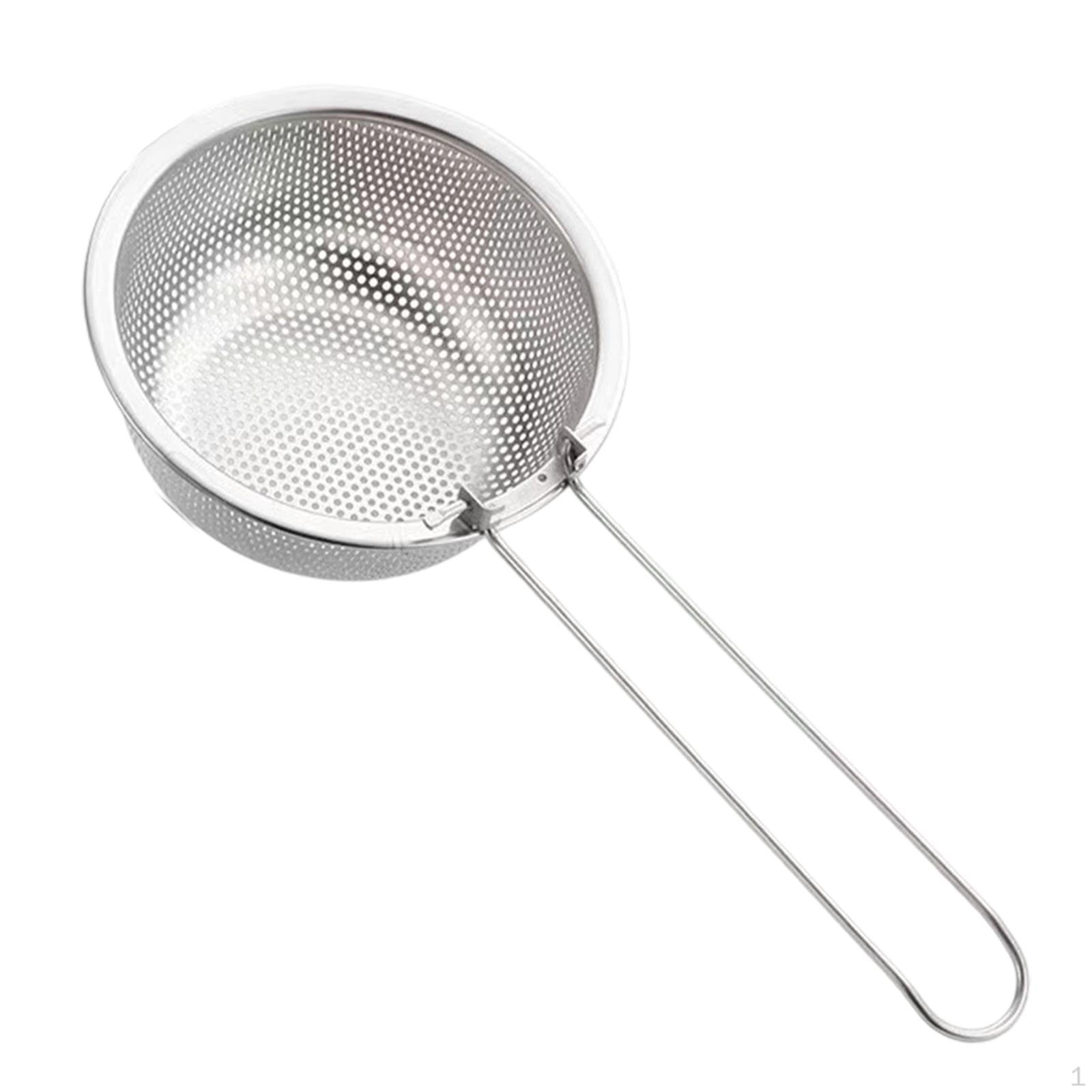 

Fine Mesh Stainless Steel Strainer Spaghetti Noodle Cooking Basket with round