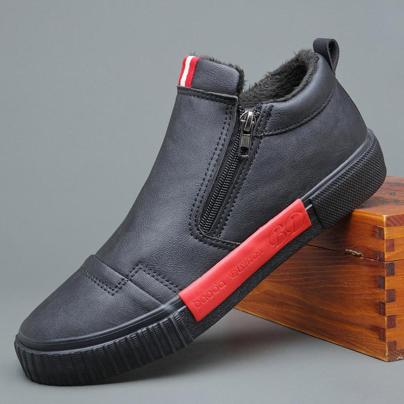 Модные новые зимние мужские ботинки из мягкой кожи — фото 3