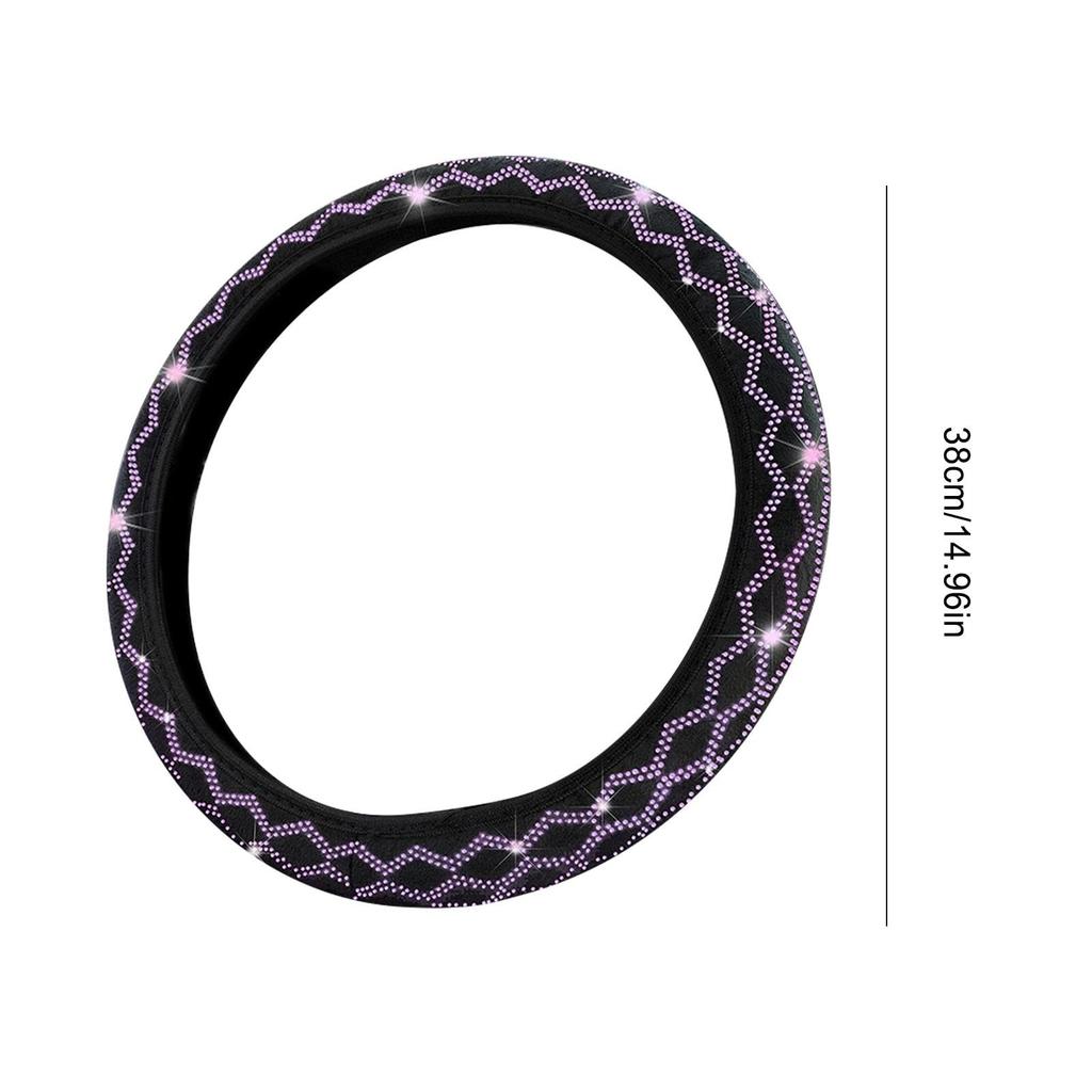 Yianyal Rhinestone Steering Wheel Cover | Car Steering Wheel Cover with Bling Crystal Rhinestones,