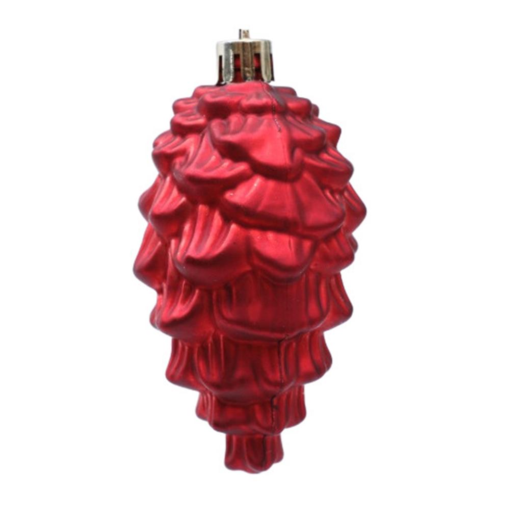 New Christmas Tree Pendant 9cm6pcs with Glossy and Matte Pinecone Christmas Balls