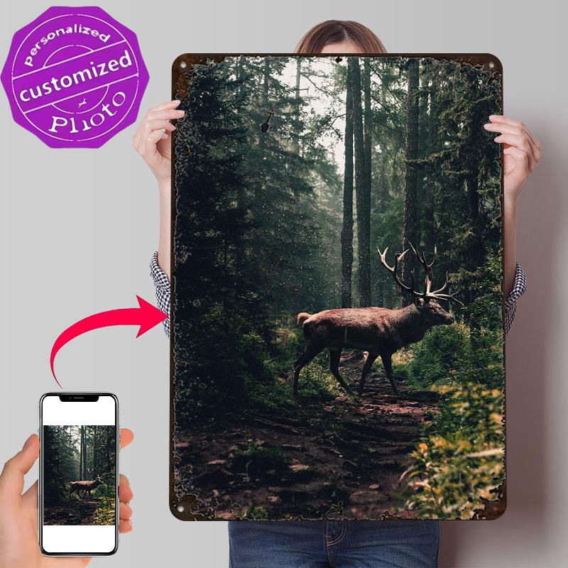 Fantasy D Texture Printed Poster Custom Vintage Metal Tin Plate Sign for Wall Art Article Decoration Gaming Wand Deko House