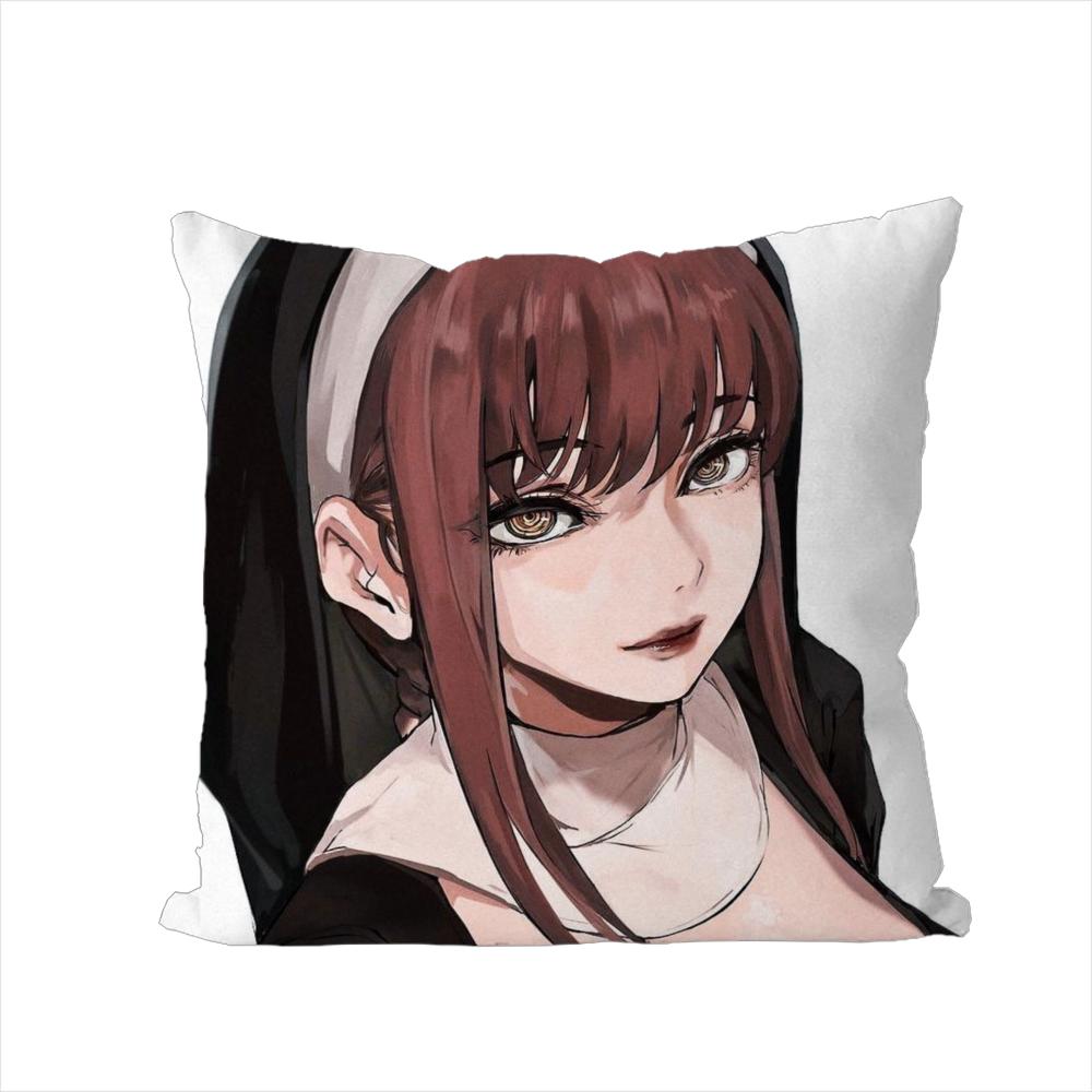 Chainsaw Man Pillow Case For Car Sofa Decorative Home Doublesided Print Plush Square Throw Pillow Cushion Cover