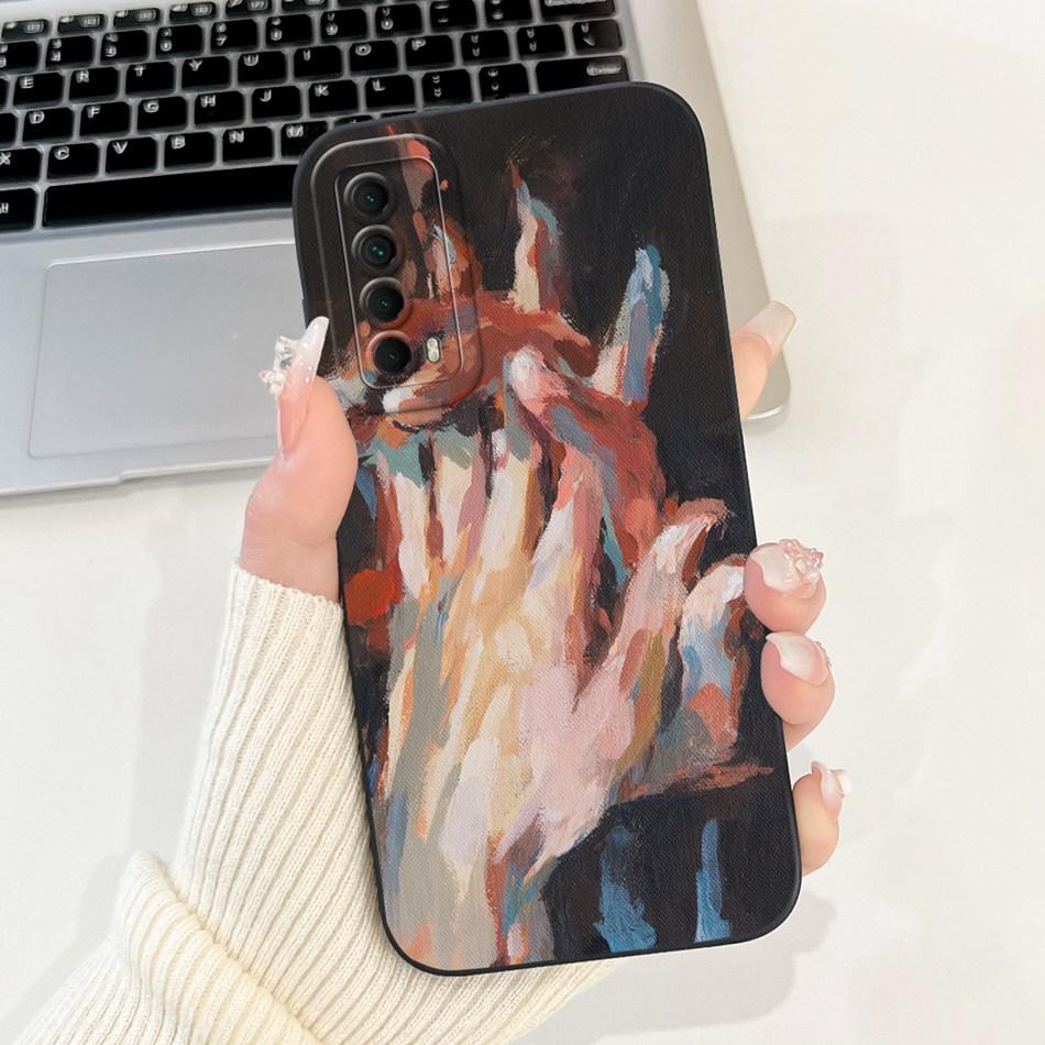 For Huawei P Smart 2021 Case Huawei Y7A PPA-LX3 PPA-LX1 PPA-LX2 Elegant Printing Soft Silicone Shockproof Phone Cases