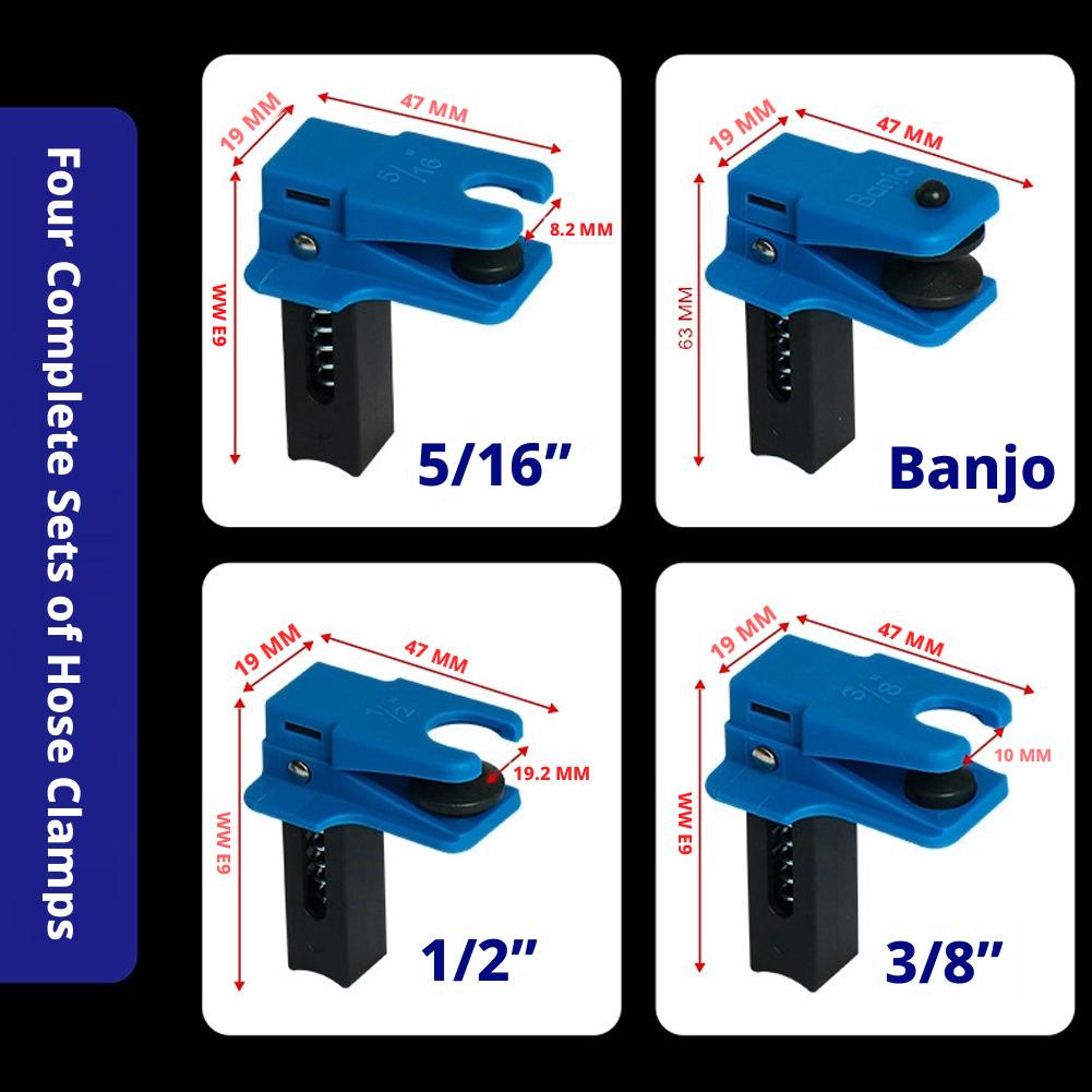 4Pcs Car Brake Fluid Line Plugs Banjo Bolt Stoppers Leak-Proof Oil Spill Prevention Fuel Line Repair Clamp Tool Fuel System Fittings7