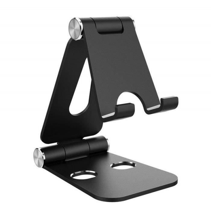 Support Téléphone - YW21080 - Aluminium - Noir - Compatible 4-8 pouces - Support Tablette