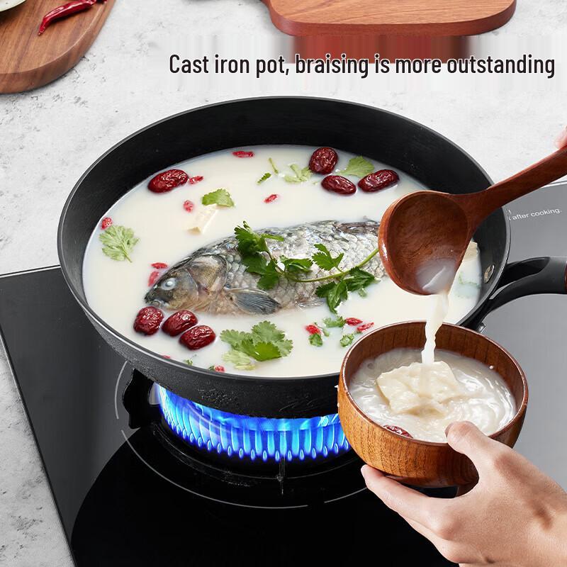 COOKER KING CC30CG 30cm Cast Iron Stir-Fry Wok
