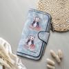 Cute Opossum Print Long Wallet Fashionable Multi Card Holder Leather Purse for Daily Use