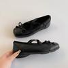 Black French Ballet Style Square Head Shallow Mouth Flat Sole Shoes Women's Summer 2025 New Skirt Versatile Mary Jane Shoes