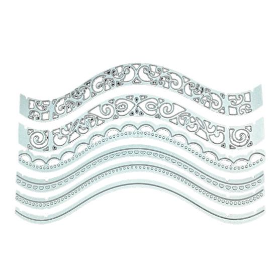 Волнистый край Металлические режущие штампы DIY Скрапбукинг Бумажные карточки Альбом