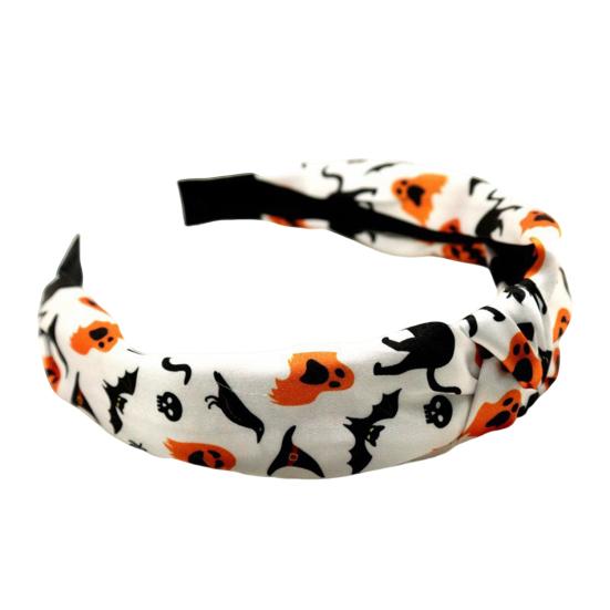 Bentiță Halloween Pânză de păianjen Pălărie de vrăjitoare Liliac Fantomă Model Lună Nodată Înfrumusețată Cerc de păr Lat Accesorii de păr
