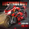 Technical Expert Racing Car Motorcycle Building Blocks Motorbike with Light Bricks Toys for Kids Gifts
