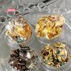 1Box Rose Gold Silver Irregular Foil Paper Nail Art Sequin Stickers Glitter DIY Manicure UV Gel Polish Decoration Tools