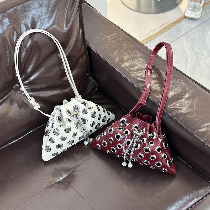 Bag Female Punk Style Fashionable Rivet Cross-body Bucket Niche Design Commuting Armpit Dumpling