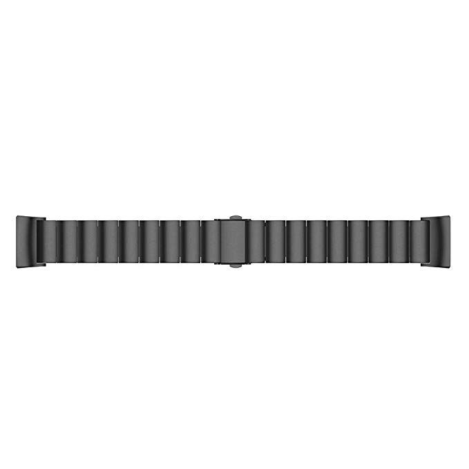 Luxury Metal Watch Strap Replacement with Folding Clasp for Fitbit Charge 4/3