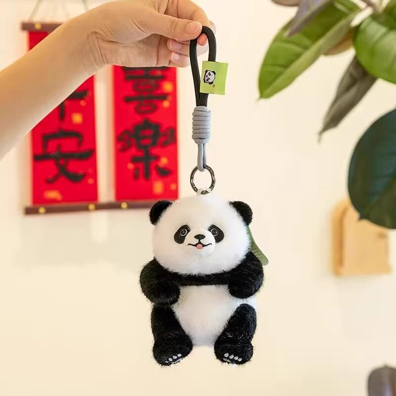 Yilongfang Panda Wholesale Toys Children's Huahua Qizai Doll Boutique Plush Keychain Qizai Pendant