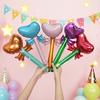 12/24pcs Heart-Shaped Fairy Wand Balloons, Perfect for Party Decorats, Weddings, Birthdays, Events, Kids' Parties & Back-To-Scho