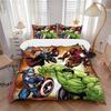 Avengers Heroes United Print 3Pcs Bedding Setduvet Cover With 2 Bedropillowcase Home Birthday Gift