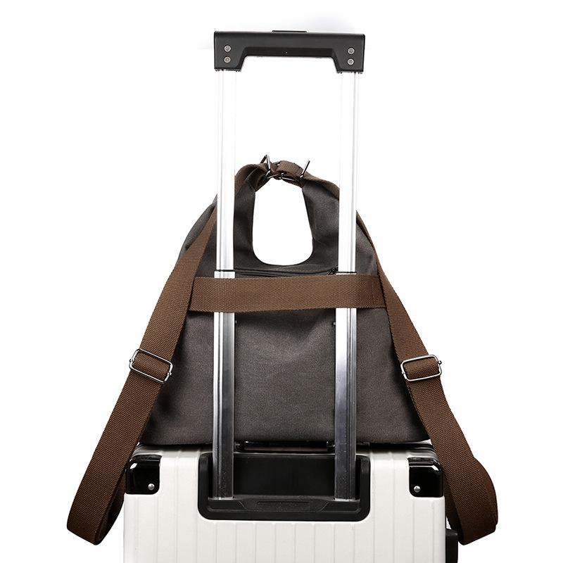 Shoulder Bag Women'S Bag Trendy Versatile Simple Fashion Large Capacity Double Shoulder Portable Canvas Backpack